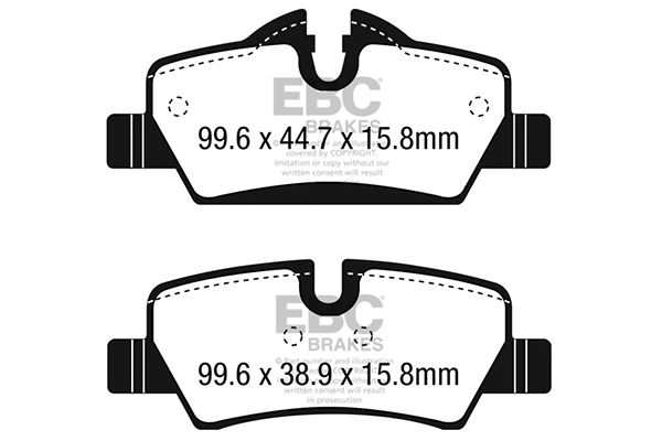 Bremsbelagsatz, Scheibenbremse Hinterachse EBC Brakes DP42228R von EBC Brakes