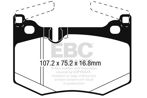 Bremsbelagsatz, Scheibenbremse Hinterachse EBC Brakes DP42261R von EBC Brakes