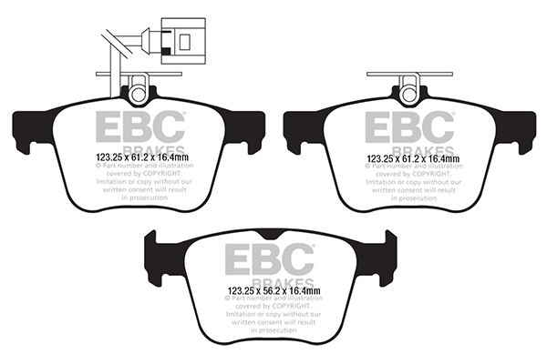 Bremsbelagsatz, Scheibenbremse Hinterachse EBC Brakes DP42295R von EBC Brakes