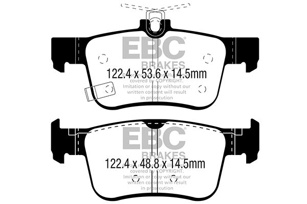 Bremsbelagsatz, Scheibenbremse Hinterachse EBC Brakes DP42301R von EBC Brakes