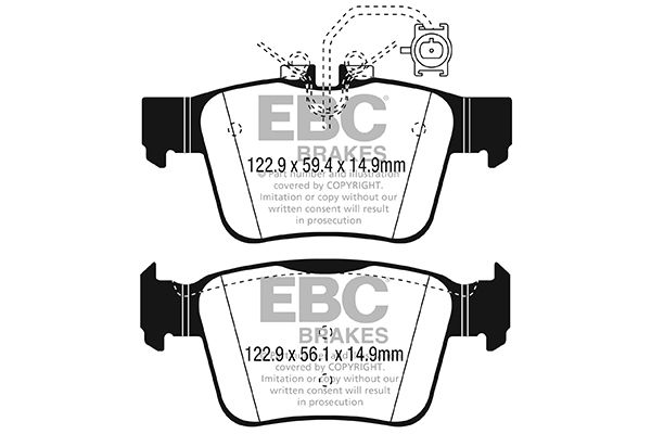 Bremsbelagsatz, Scheibenbremse Hinterachse EBC Brakes DP42315R von EBC Brakes