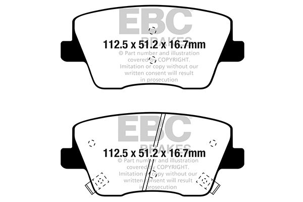 Bremsbelagsatz, Scheibenbremse Hinterachse EBC Brakes DP42344R von EBC Brakes