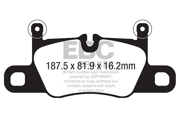 Bremsbelagsatz, Scheibenbremse Hinterachse EBC Brakes DP42371R von EBC Brakes