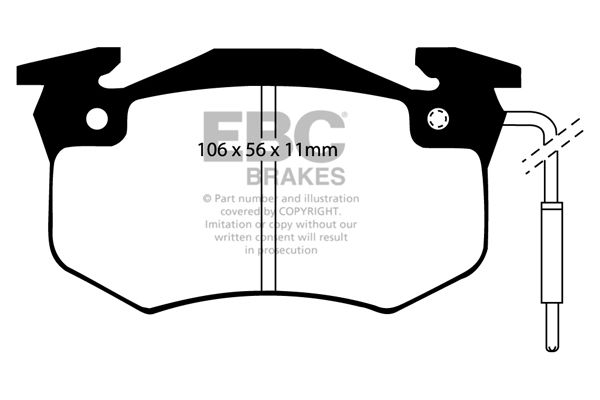 Bremsbelagsatz, Scheibenbremse Hinterachse EBC Brakes DP4458/2R von EBC Brakes