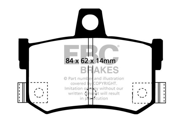 Bremsbelagsatz, Scheibenbremse Hinterachse EBC Brakes DP4662/2R von EBC Brakes