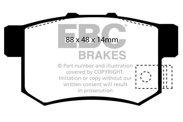 Bremsbelagsatz, Scheibenbremse Hinterachse EBC Brakes DP4781/2R von EBC Brakes