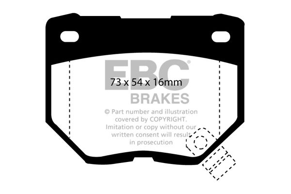 Bremsbelagsatz, Scheibenbremse Hinterachse EBC Brakes DP4826R von EBC Brakes