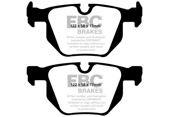 Bremsbelagsatz, Scheibenbremse Hinterachse EBC Brakes DP51588NDX von EBC Brakes