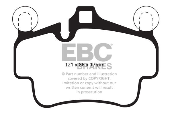 Bremsbelagsatz, Scheibenbremse Hinterachse EBC Brakes DP52029NDX von EBC Brakes