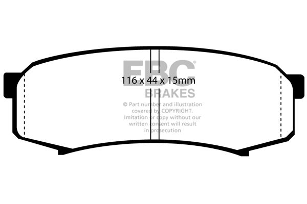 Bremsbelagsatz, Scheibenbremse Hinterachse EBC Brakes DP5993NDX von EBC Brakes