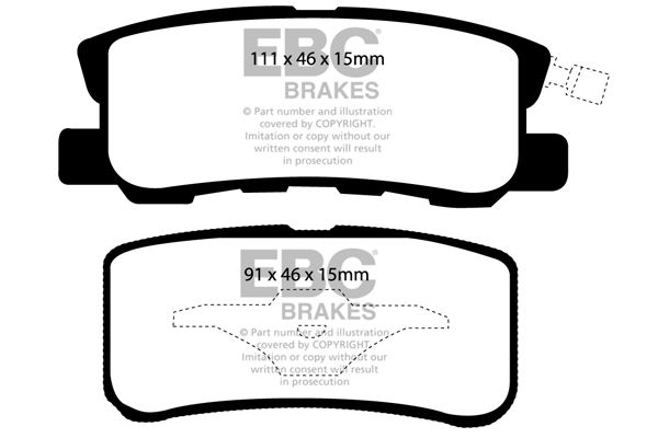 Bremsbelagsatz, Scheibenbremse Hinterachse EBC Brakes DP61407 von EBC Brakes