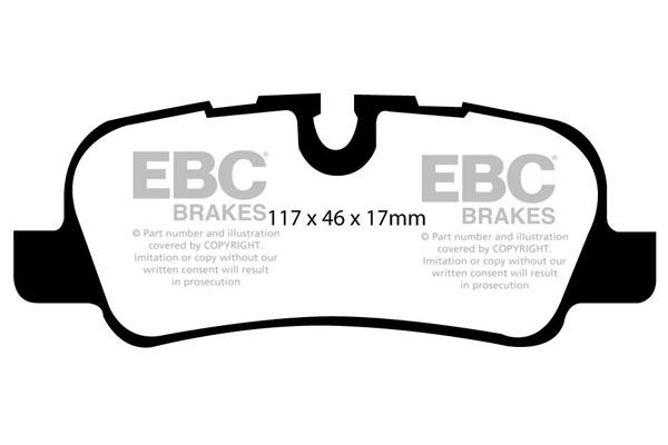 Bremsbelagsatz, Scheibenbremse Hinterachse EBC Brakes DP61542 von EBC Brakes