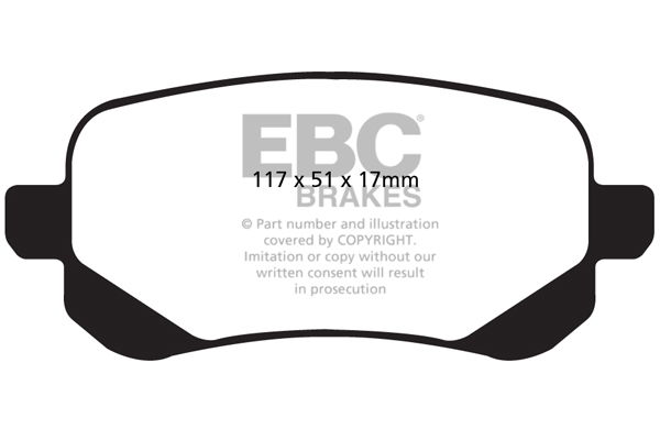 Bremsbelagsatz, Scheibenbremse Hinterachse EBC Brakes DP61840 von EBC Brakes