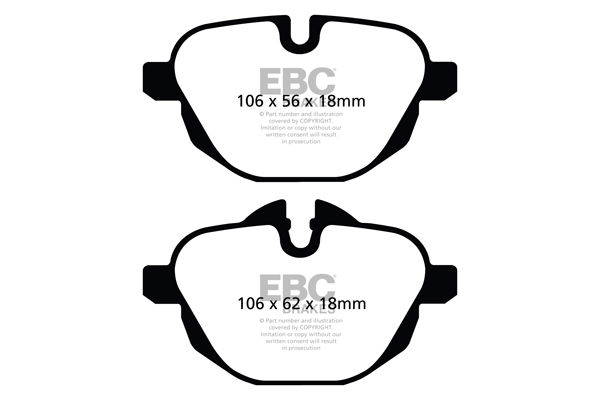 Bremsbelagsatz, Scheibenbremse Hinterachse EBC Brakes DP62047 von EBC Brakes