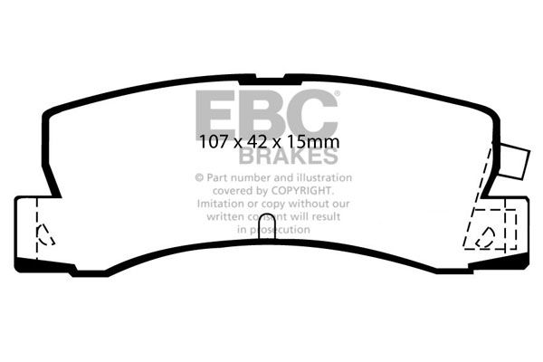 Bremsbelagsatz, Scheibenbremse Hinterachse EBC Brakes DP629 von EBC Brakes