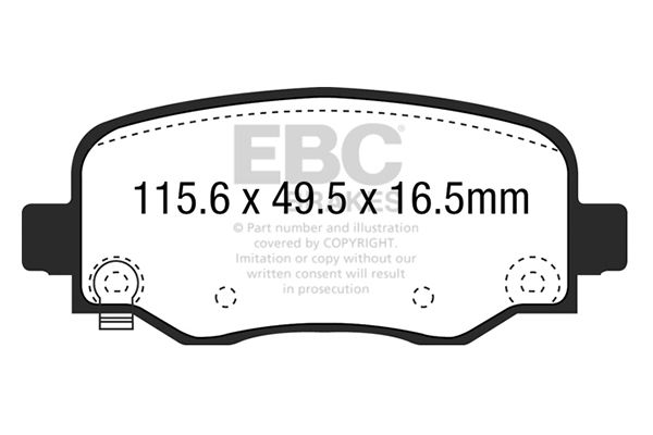 Bremsbelagsatz, Scheibenbremse Hinterachse EBC Brakes DP63031 von EBC Brakes