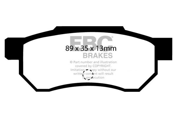 Bremsbelagsatz, Scheibenbremse Hinterachse EBC Brakes DP642 von EBC Brakes