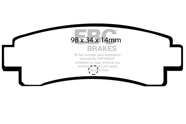 Bremsbelagsatz, Scheibenbremse Hinterachse EBC Brakes DP682 von EBC Brakes