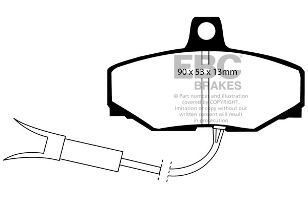 Bremsbelagsatz, Scheibenbremse Hinterachse EBC Brakes DP757/2 von EBC Brakes