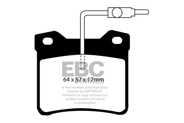 Bremsbelagsatz, Scheibenbremse Hinterachse EBC Brakes DP816 von EBC Brakes