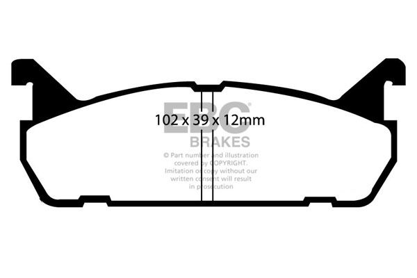 Bremsbelagsatz, Scheibenbremse Hinterachse EBC Brakes DP828 von EBC Brakes