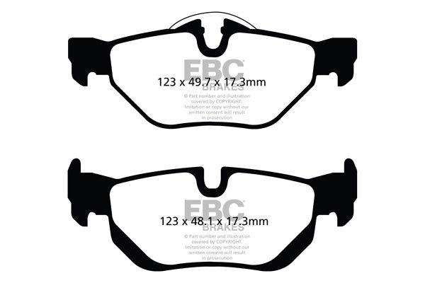 Bremsbelagsatz, Scheibenbremse Hinterachse EBC Brakes DPX2069 von EBC Brakes