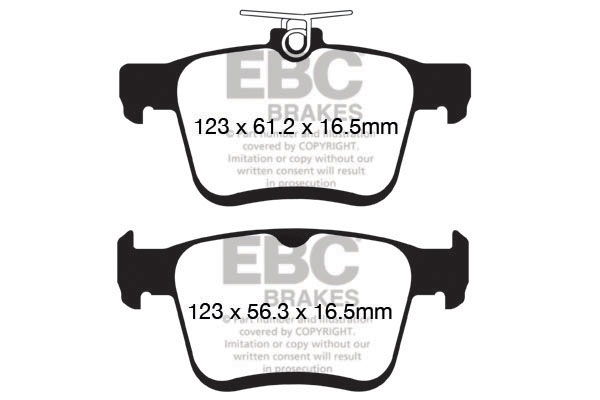 Bremsbelagsatz, Scheibenbremse Hinterachse EBC Brakes DPX2153 von EBC Brakes