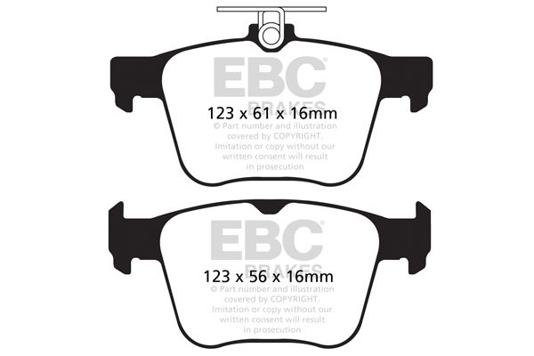 Bremsbelagsatz, Scheibenbremse Hinterachse EBC Brakes DPX2173 von EBC Brakes