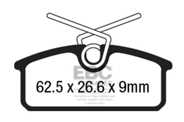 Bremsbelagsatz, Scheibenbremse Hinterachse EBC Brakes DPX2183 von EBC Brakes