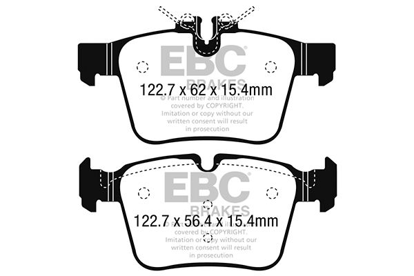 Bremsbelagsatz, Scheibenbremse Hinterachse EBC Brakes DPX2215 von EBC Brakes