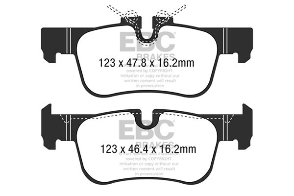 Bremsbelagsatz, Scheibenbremse Hinterachse EBC Brakes DPX2235 von EBC Brakes