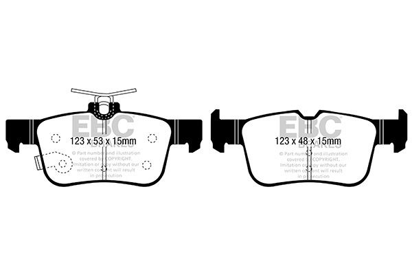 Bremsbelagsatz, Scheibenbremse Hinterachse EBC Brakes DPX2300 von EBC Brakes