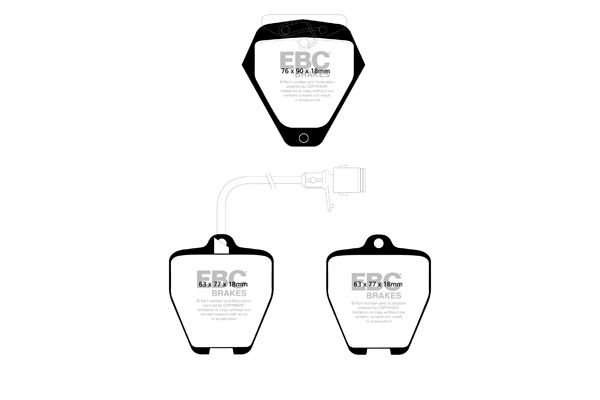 Bremsbelagsatz, Scheibenbremse Vorderachse EBC Brakes DP1012 von EBC Brakes