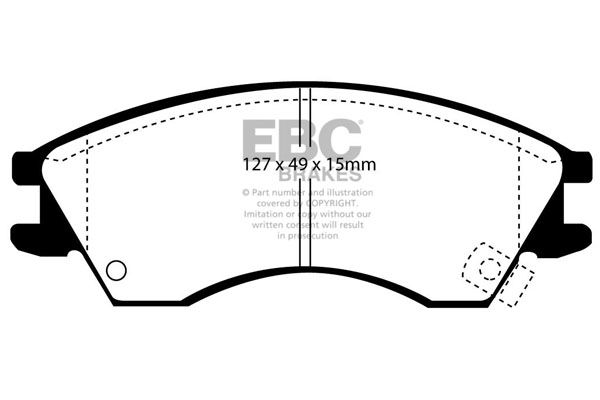 Bremsbelagsatz, Scheibenbremse Vorderachse EBC Brakes DP1029 von EBC Brakes