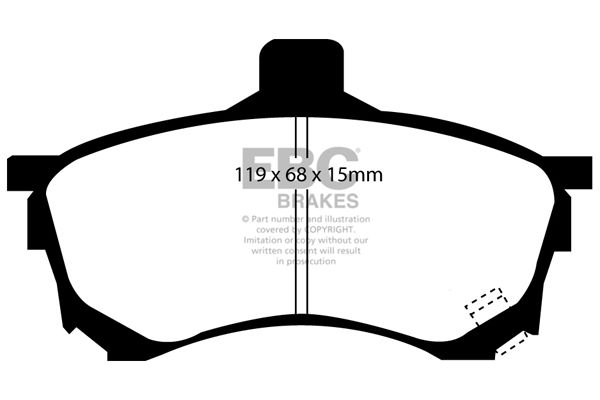 Bremsbelagsatz, Scheibenbremse Vorderachse EBC Brakes DP1039 von EBC Brakes