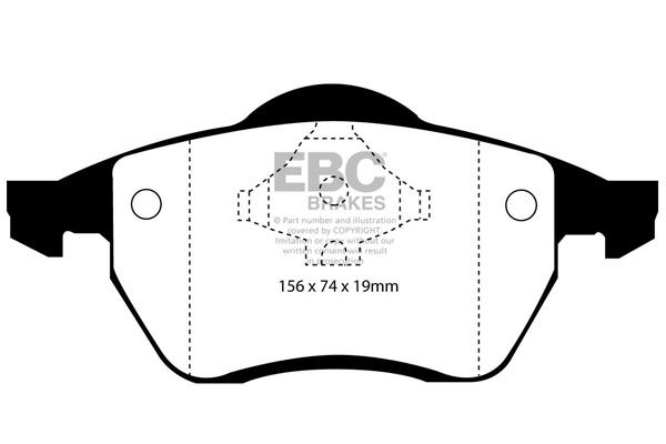 Bremsbelagsatz, Scheibenbremse Vorderachse EBC Brakes DP1074 von EBC Brakes