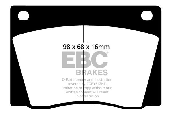 Bremsbelagsatz, Scheibenbremse Vorderachse EBC Brakes DP108 von EBC Brakes