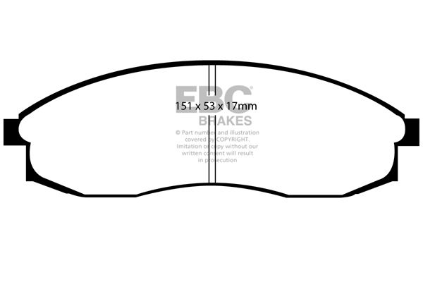 Bremsbelagsatz, Scheibenbremse Vorderachse EBC Brakes DP1082 von EBC Brakes