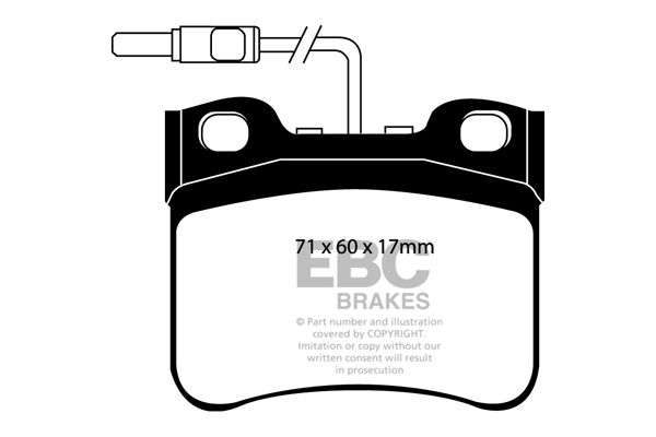 Bremsbelagsatz, Scheibenbremse Vorderachse EBC Brakes DP1111 von EBC Brakes