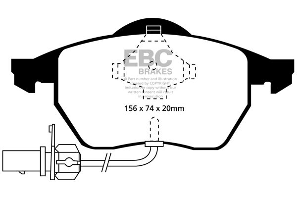 Bremsbelagsatz, Scheibenbremse Vorderachse EBC Brakes DP1114 von EBC Brakes