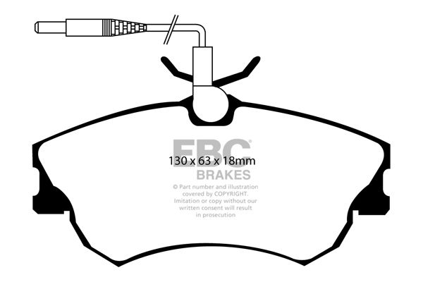 Bremsbelagsatz, Scheibenbremse Vorderachse EBC Brakes DP1128 von EBC Brakes