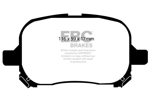 Bremsbelagsatz, Scheibenbremse Vorderachse EBC Brakes DP1133 von EBC Brakes