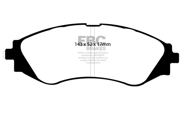 Bremsbelagsatz, Scheibenbremse Vorderachse EBC Brakes DP1209 von EBC Brakes