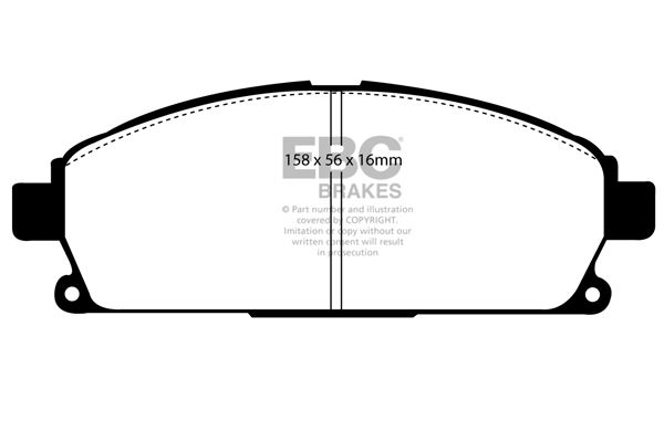 Bremsbelagsatz, Scheibenbremse Vorderachse EBC Brakes DP1247 von EBC Brakes