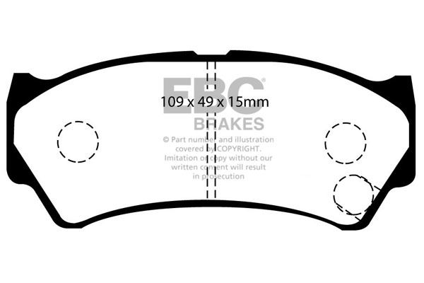 Bremsbelagsatz, Scheibenbremse Vorderachse EBC Brakes DP1299 von EBC Brakes