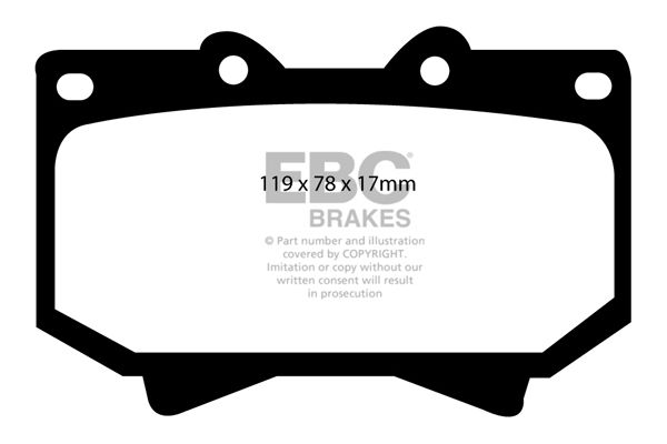 Bremsbelagsatz, Scheibenbremse Vorderachse EBC Brakes DP1319 von EBC Brakes