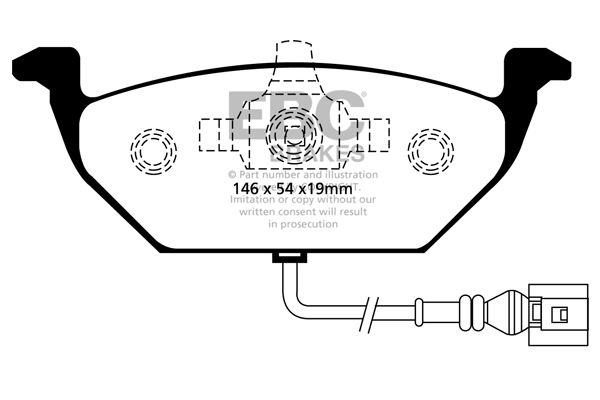 Bremsbelagsatz, Scheibenbremse Vorderachse EBC Brakes DP1329 von EBC Brakes