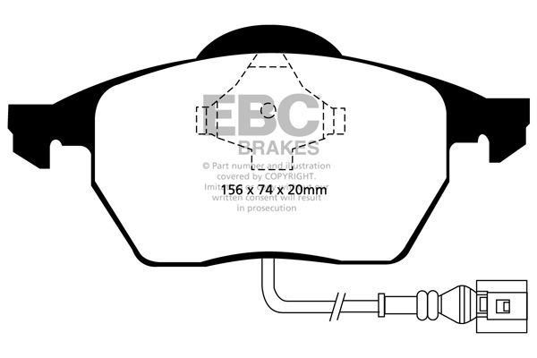 Bremsbelagsatz, Scheibenbremse Vorderachse EBC Brakes DP1330 von EBC Brakes