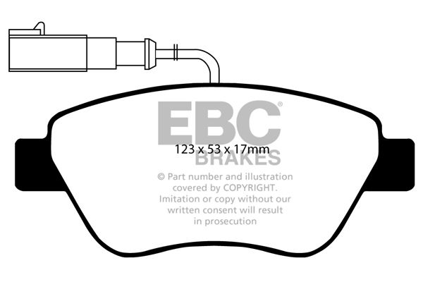 Bremsbelagsatz, Scheibenbremse Vorderachse EBC Brakes DP1384/2 von EBC Brakes