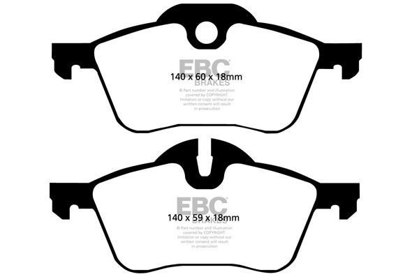 Bremsbelagsatz, Scheibenbremse Vorderachse EBC Brakes DP1388 von EBC Brakes